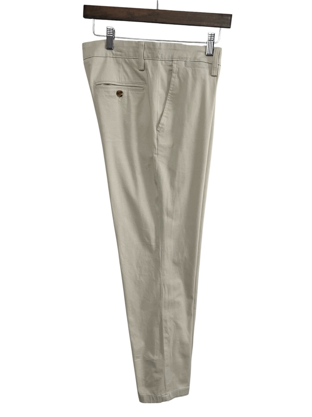 Club Room Mens Classic Fit Stretch Chino Pants Stone Wall, Color Beige, 30x30